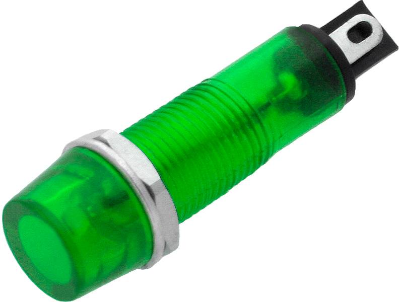 KONTROLKA NEONOWA 9mm ZIELONA 230V
