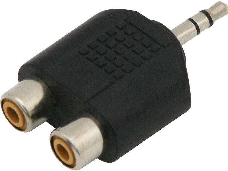 ROZG. Jack 3,5mm wtyk - 2 RCA gniazdo