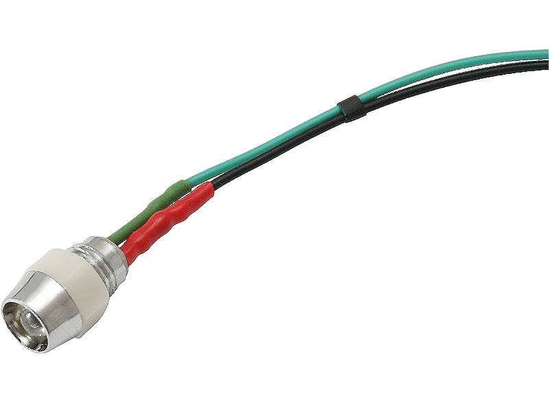 DIODA LED 5mm CZERW.12V KONTROLKA Z PRZEW.