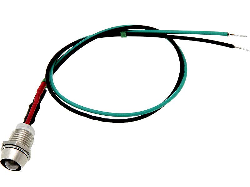 DIODA LED 5mm ZIEL.12V KONTROLKA Z PRZEW.