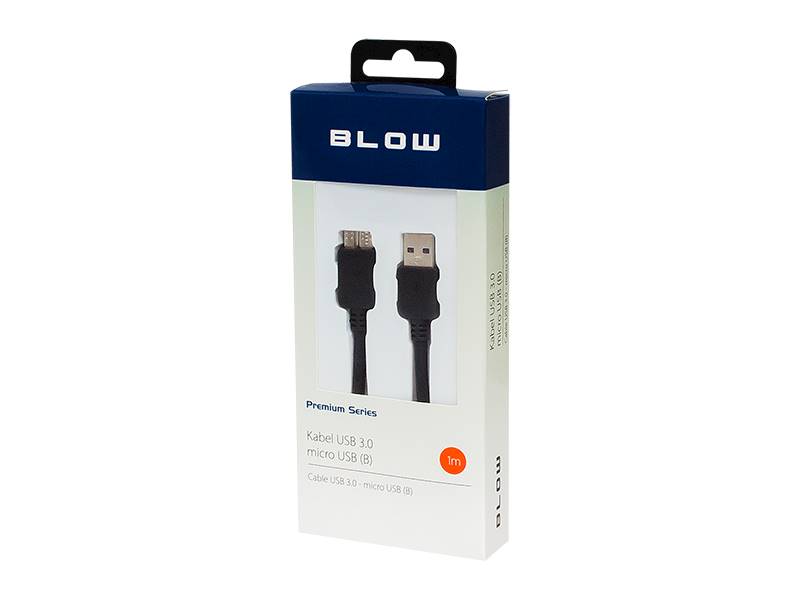 PRZYŁ. USB 3.0 A- MICRO B 1,0m CZARNE