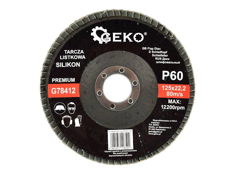 TARCZA LISTKOWA " SILIKON" 125mm P60 GEKO PREMIUM