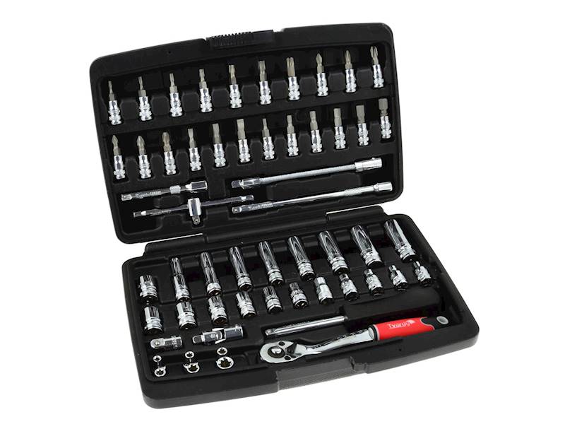 ZESTAW PROFESJONAL.KLUCZY NASADOWYCH 1/4" 56el 25G