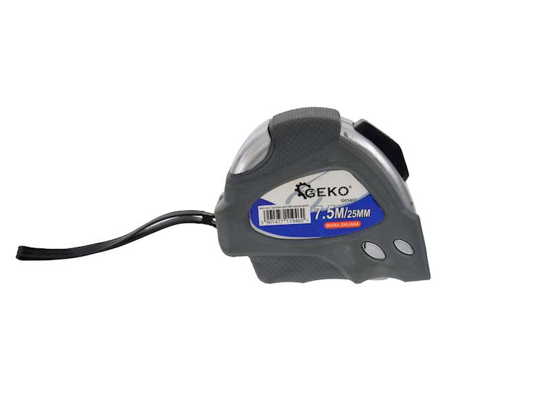 MIARA 7,5m x 25mm GEKO PROFI AUTO-LOCK SZARA 
