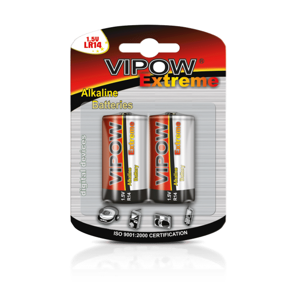 BATERIA ALKALICZNA VIPOW EXTREME LR14 2/BLISTER