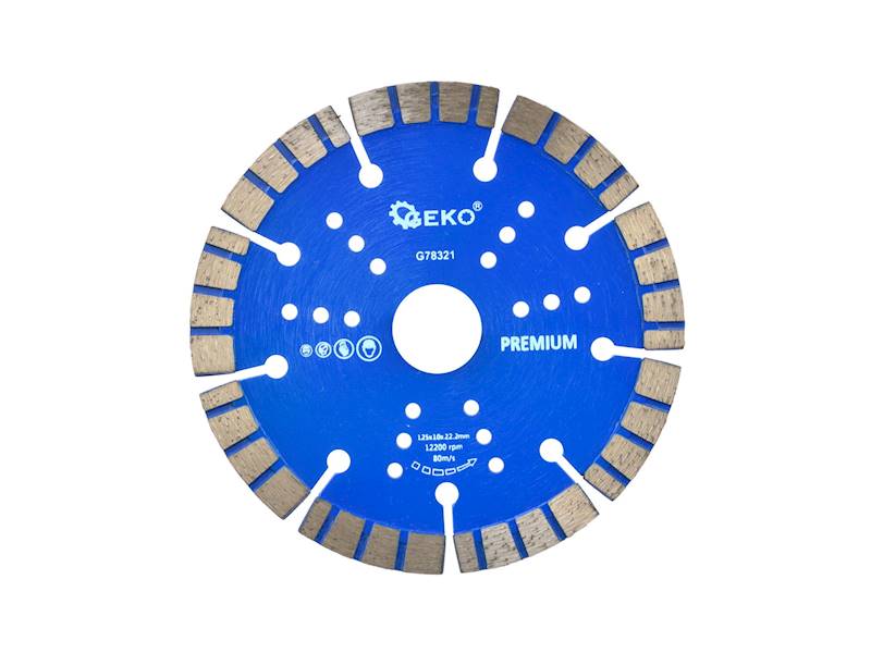 TARCZA DIAM.125x10x22,2mm TURBO GEKO PREMIUM LASER