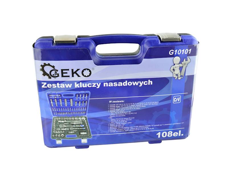 KLUCZE NASADOWE I TORX 108el. CRV GEKO