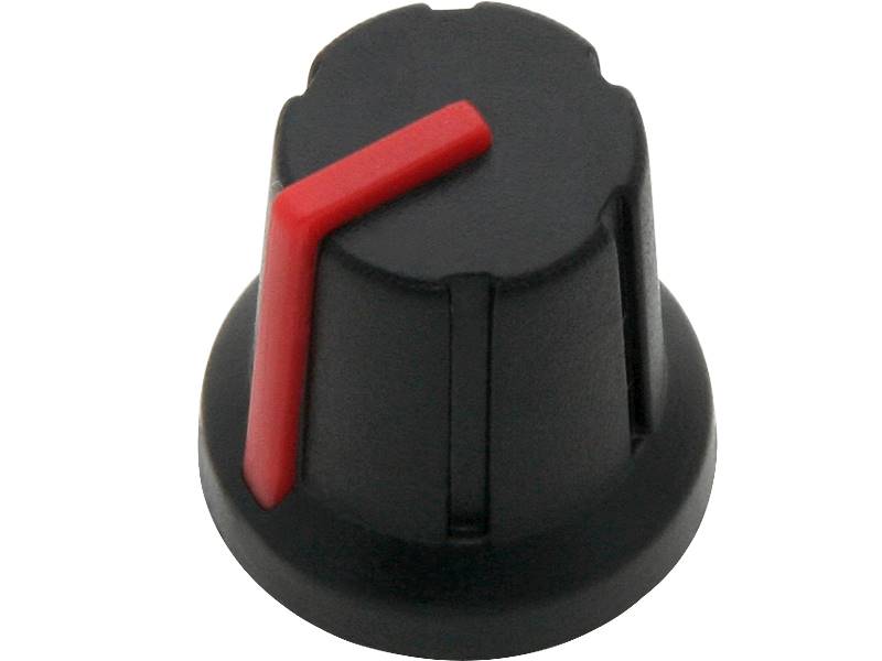 GAŁKA POT N-1 OŚ. 6mm CZERWONA