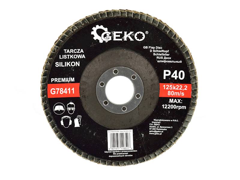 TARCZA LISTKOWA " SILIKON" 125mm P40 GEKO PREMIUM