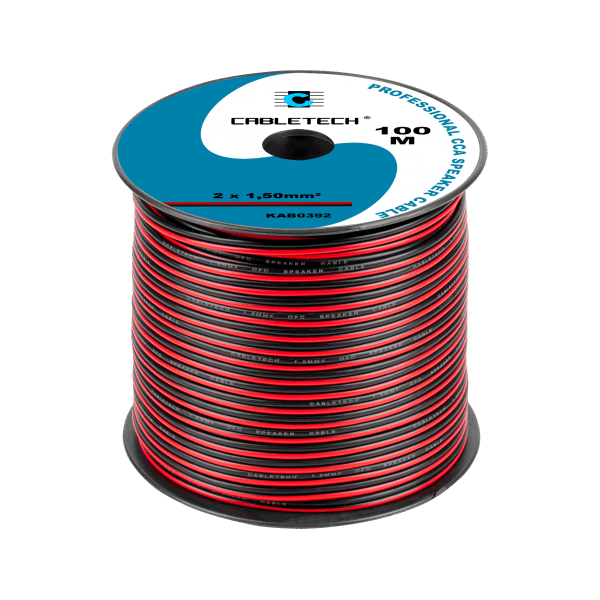 PRZEWÓD GŁOŚNIKOWY 2x1,5mm CCA CZARNO-CZERWONY