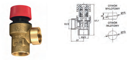 ZAW.BEZP. 1/2'' 2.5 BAR