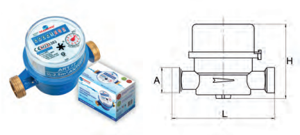 WODOMIERZ 15 BEZ ŁĄCZ ZIMNA WODA 