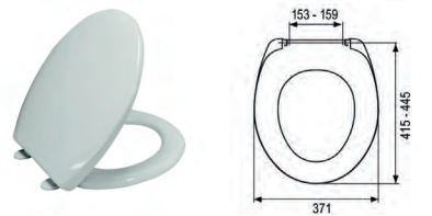 DESKA SEDESOWA UNIWERSALNA BIAŁA