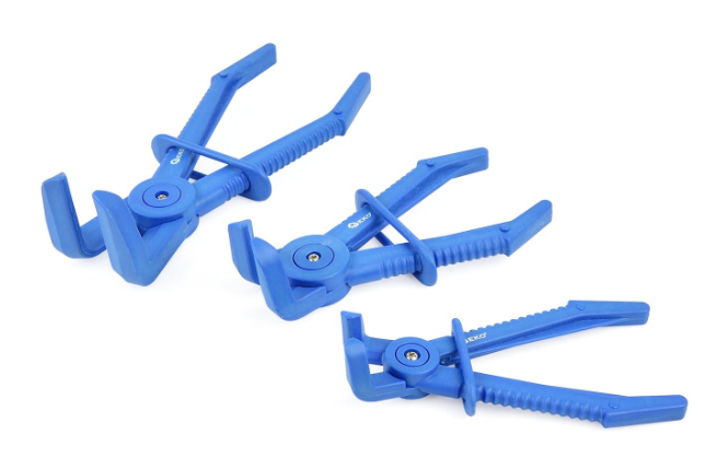 ZESTAW 3szt. SZCZYPIEC ZACISKOWYCH WYGIETYCH 