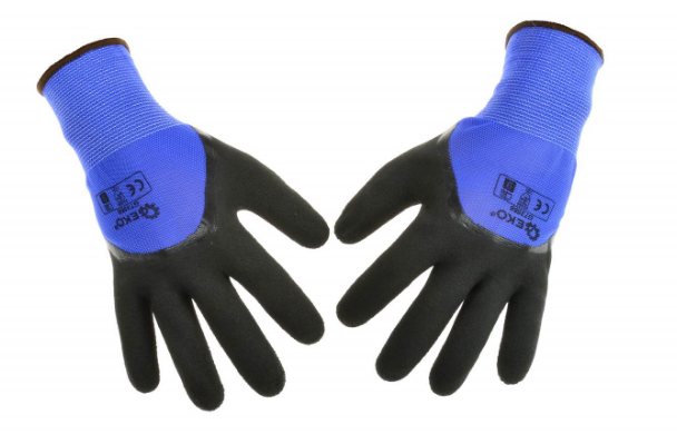 RĘKAWICE ROBOCZE OCHRONNE 3/4 PIANKA LATEKS r.9