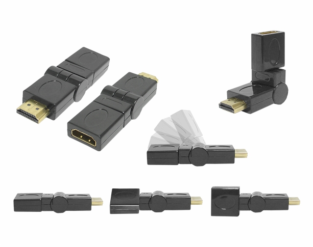Przejście wtyk HDMI - gniazdo HDMI obrotowe 360