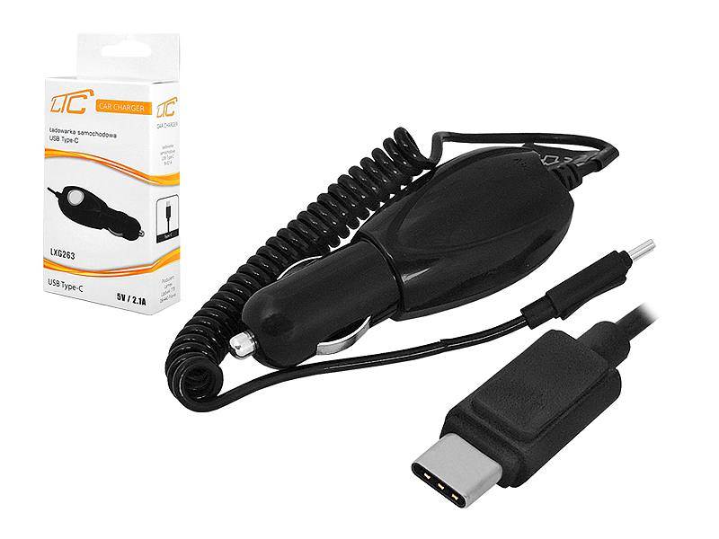Ładowarka samochodowa USB-C 2.1A