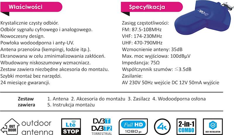 Antena DVB-T Red Eagle NEO HD