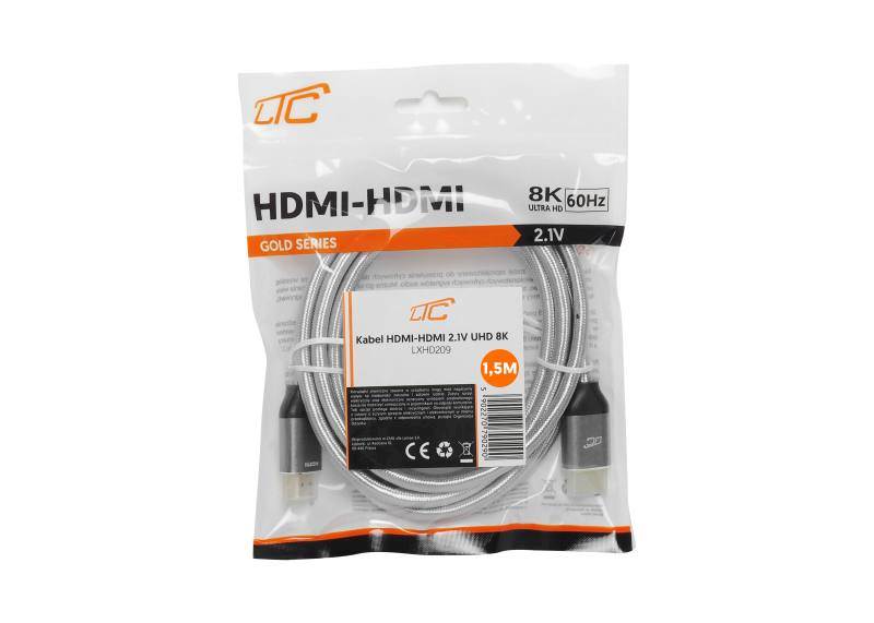 Kabel HDMI-HDMI LTC 1,5m 8K 2.1v