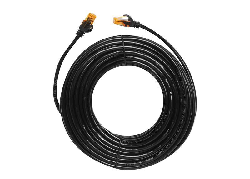 Patchcord RJ45 kat.6 UTP 15m czarny