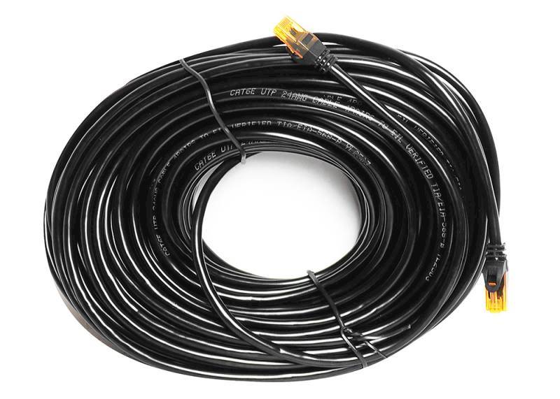 Patchcord RJ45 kat.6 UTP 30m czarny