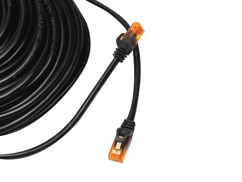 Patchcord RJ45 kat.6 UTP 30m czarny