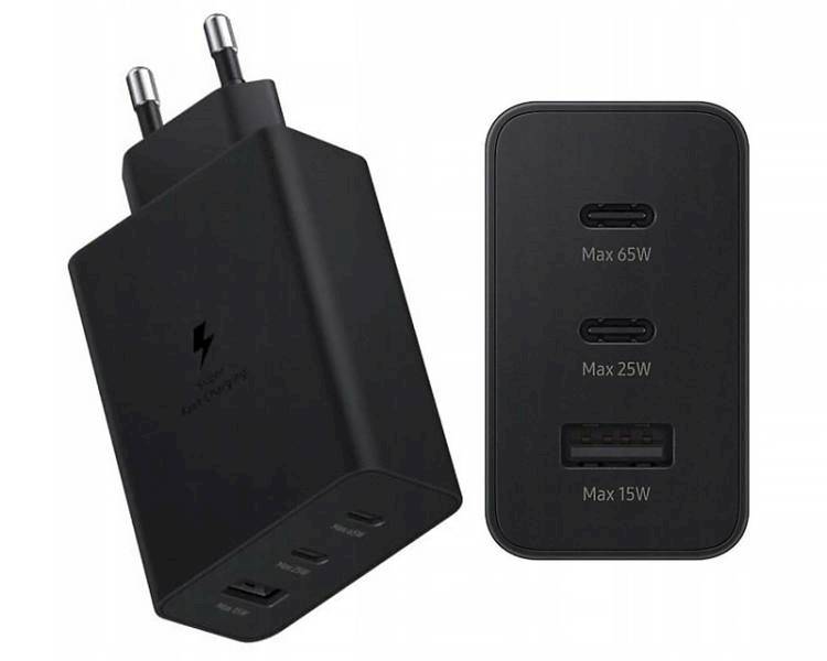 Ładowarka sieciowa PD 65W 2xUSB-C 1xUSB