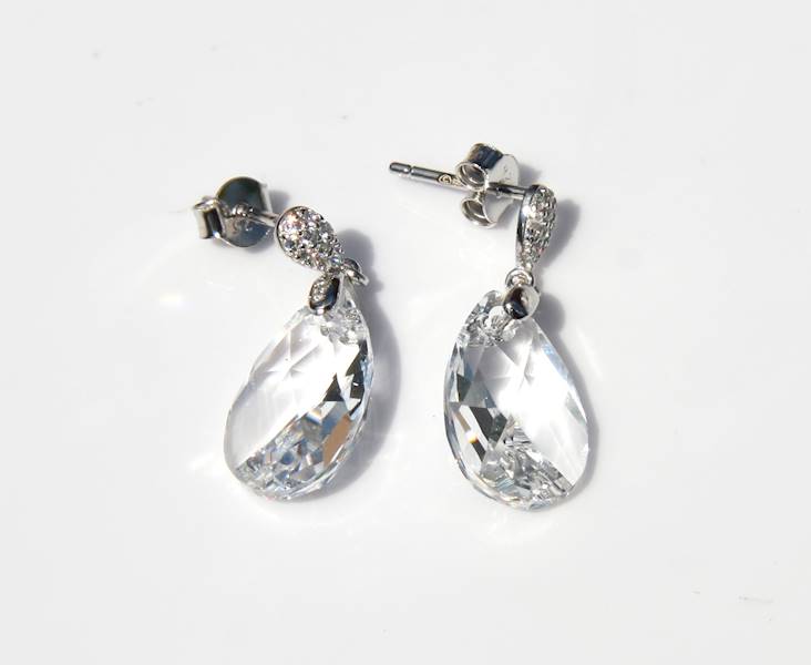 kolczyki z kryształami Swarovski wkręty