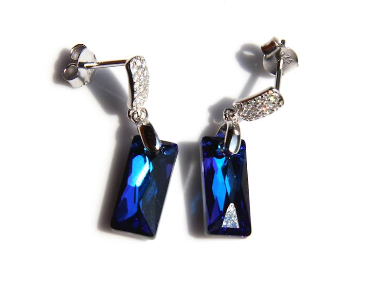 kolczyki z kryształami Swarovski wkręty