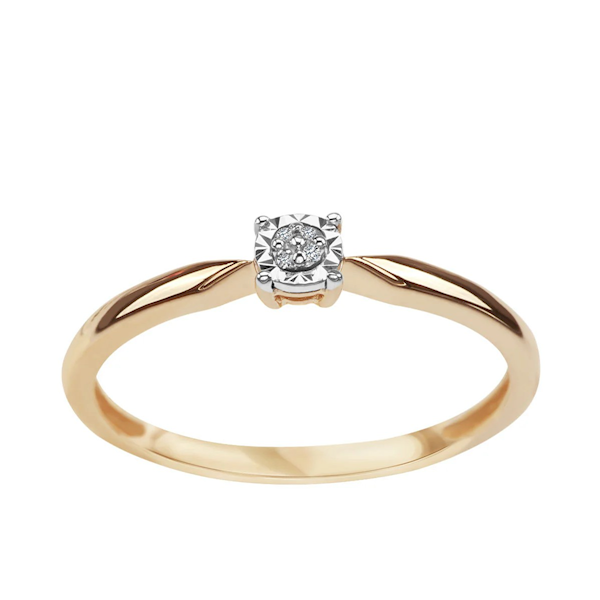 pierścionek złoto i brylanty