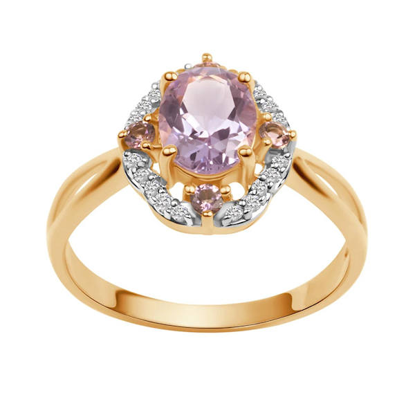 pierścionek złoto i brylanty