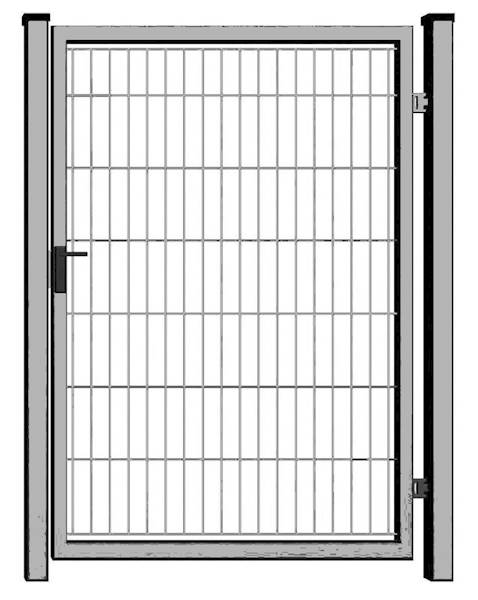 Furtka ramka panel - SREBRNA - szer.100X170cm