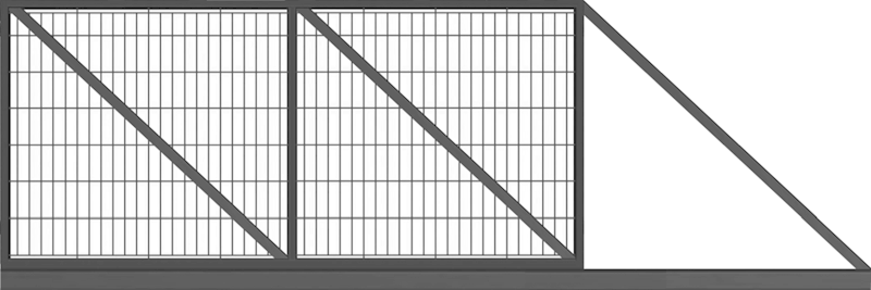 BRAMA PRZESUWNA PANEL 5,0m/1,2m OCYNK+RAL 