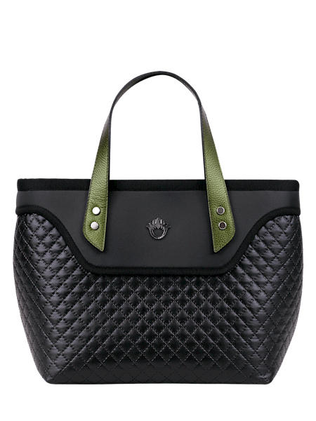 GOSHICO KUFER DO RĘKI FLOWERBAG 3193 CZARNY Z ZIELONYMI USZAMI