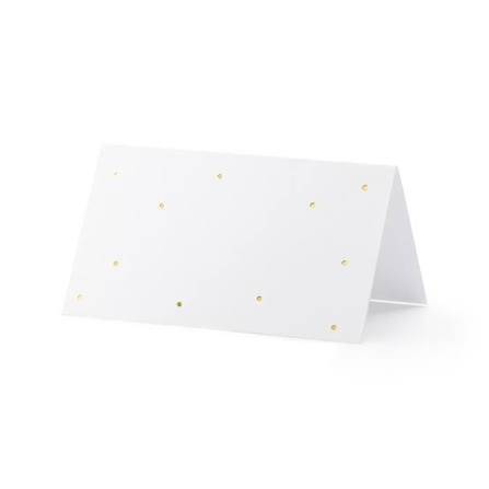 WIZYTÓWKI NA STÓŁ-KROPKI ZŁOTY 9,5X5,5CM A10