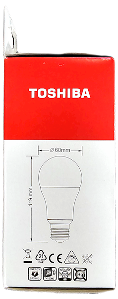 Zarówka LED TOSHIBA E27 A60 11W 1055lm. WW 