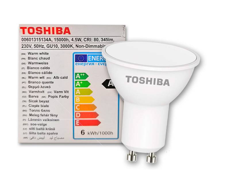 Żarówka LED TOSHIBA GU10 4,5W 3451 lm. WW