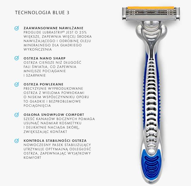 GOLARKA GILLETTE BLUE III op-6szt
