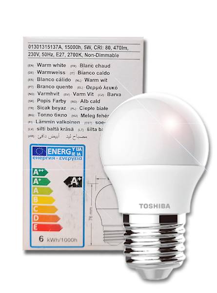 Zarówka LED TOSHIBA E27 3W Kulka 250lm. WW 
