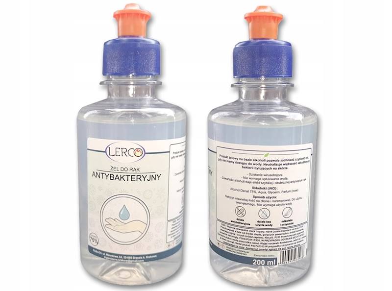 Żel Antybakteryjny 200ml. LERCO