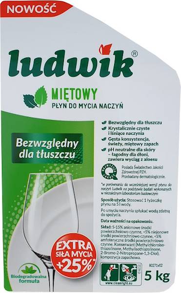 Płyn do Naczyń LUDWIK 5L Mięta