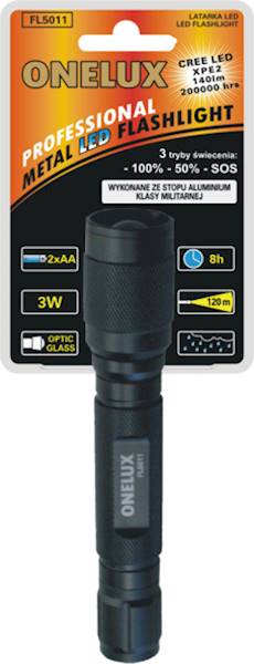 Latarka Onelux Led Cree Xpe2 3W/2AA FL5011
