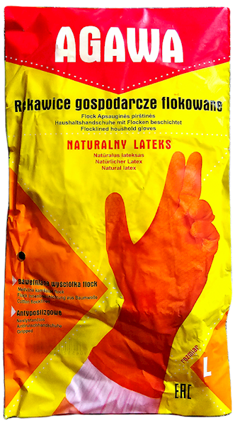 Rękawice Gumowe Żółte  L 