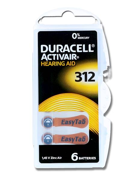 BATERIA  Duracell DA 312 ACTIVAR HG Słuchowa.