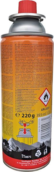 Gaz Elico do Kuchenki 400ml. 220g