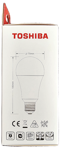 Zarówka LED TOSHIBA E27 A60 15W 1521lm. WW 