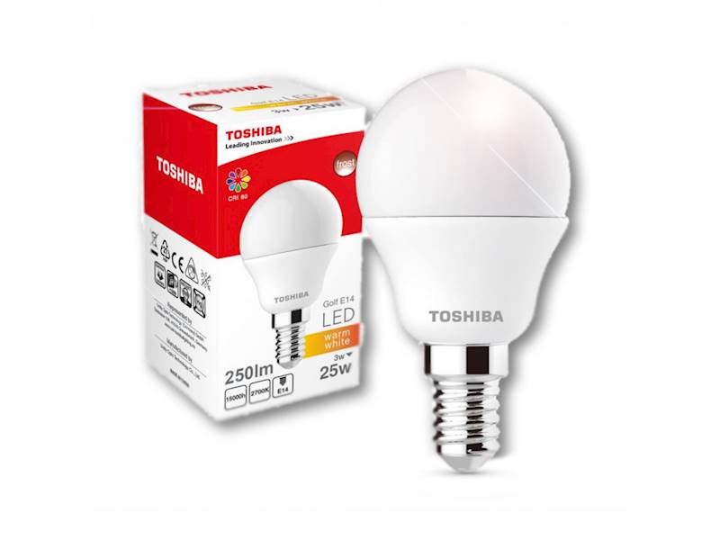 Zarówka LED TOSHIBA E27 4,7W Kulka 470lm. 3000K 