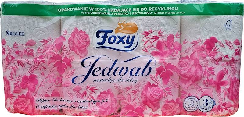 Papier Toaletowy FOXY Jedwab 3W. op-8szt.