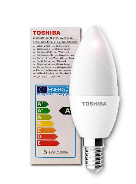 Zarówka LED TOSHIBA E14 7W Świeca 806lm. 3000K