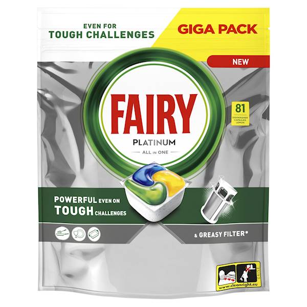 FAIRY Platinium LEMON Tab. do Zmywarki A-81szt.